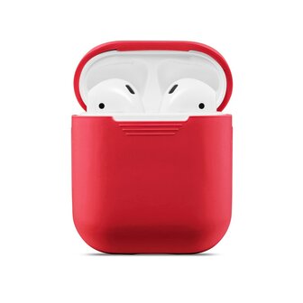 Soft Silicone hoesje voor Apple AirPods Case - Rood