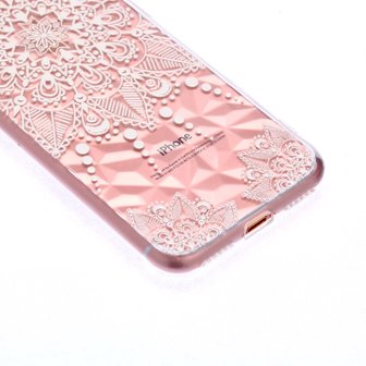 Doorzichtig Mandala TPU Hoesje iPhone 7 8 SE 2020 SE 2022 - Transparant