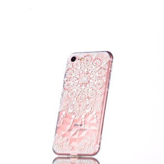 Doorzichtig Mandala TPU Hoesje iPhone 7 8 SE 2020 SE 2022 - Transparant