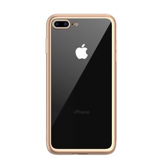 LEEU Design Gold doorzichtig TPU hoesje iPhone 7 Plus 8 Plus - Goud