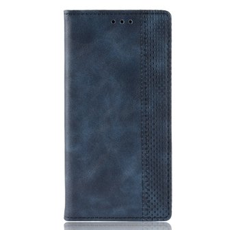 Vintage Wallet Stijl Kunstleer leder Cover Case iPhone XS Max hoesje - Blauw