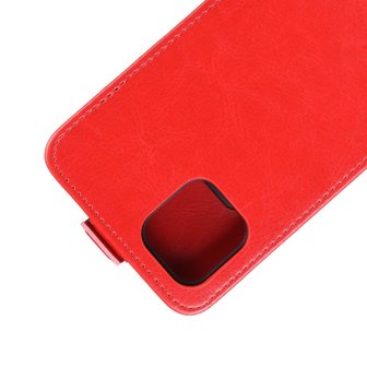 Verticale Flip kunstleer wallet hoesje iPhone 11 case - Rood