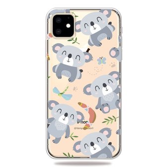 Lief Flexibel Koala Hoesje iPhone 11 TPU case - Doorzichtig