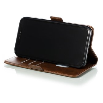 Leren Wallet Bookcase hoesje portemonnee iPhone 11 - Bruin