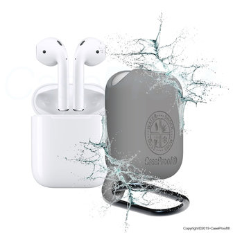 CaseProof Waterproof Airpods 1e en 2e generatie case - Grijs