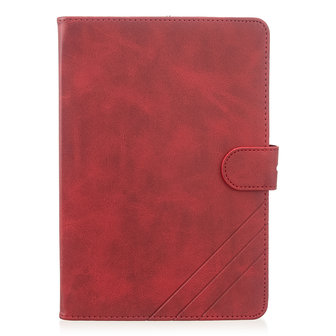 Wallet Portemonnee Hoes Case Kunstleer met Standaard voor iPad mini 1 2 3 4 5 - 7.9 inch - Rood