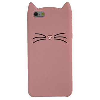 Katje iPhone 6 Plus 6s Plus Silicone hoesje 3D - Roze Bescherming