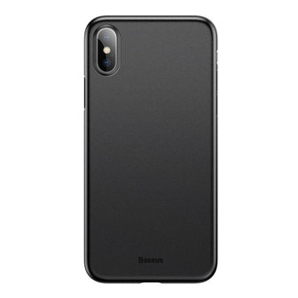 Durf suspensie Nat Baseus Wing iPhone X XS case Ultra dun Lichtgewicht - Zwart