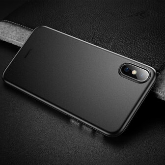 Baseus Wing iPhone X XS case Ultra dun Lichtgewicht - Zwart
