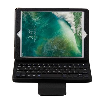 Just in Case Lederen Bluetooth Keyboard Case iPad 9.7 inch 2017 2018 - Zwart