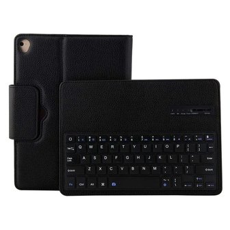 Just in Case Lederen Bluetooth Keyboard Case iPad 9.7 inch 2017 2018 - Zwart