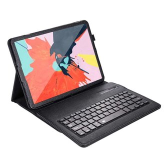 Just in Case Bluetooth Keyboard cover iPad Pro 11 2018 case - Zwart QWERTY