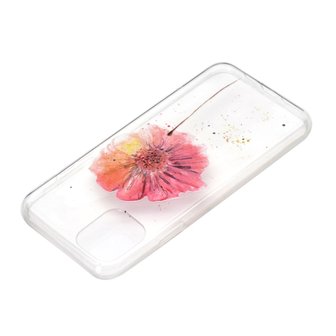 TPU bloemen hoesje voor iPhone 12 en iPhone 12 Pro - transparant