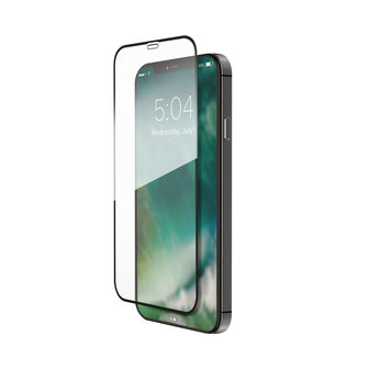 Xqisit Tough Glass E2E Glassprotector iPhone 12 Pro Max Zwarte Rand - Bescherming 9H hardheid