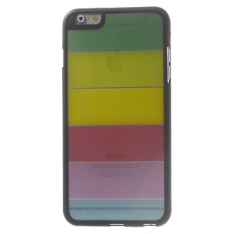 Doorzichtig gekleurd iPhone 6 Plus iPhone 6s Plus hoesje Regenboog Strepen
