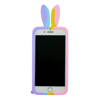Bunny Pop Fidget Bubble siliconen hoesje voor iPhone 7 Plus en iPhone 8 Plus - kleurrijk