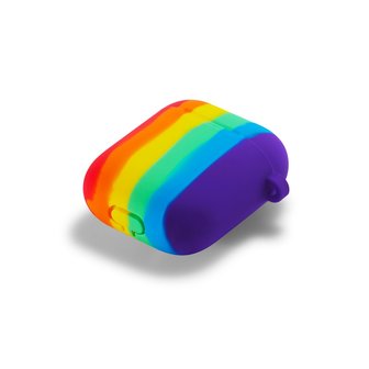 Rainbow siliconen regenboog hoesje voor AirPods 1 en 2 - kleurrijk