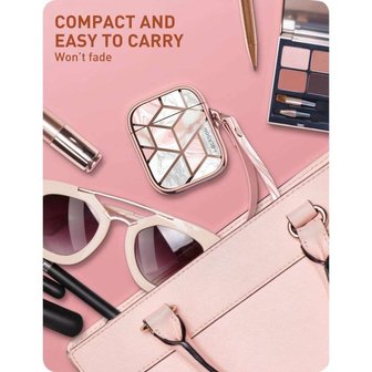 Supcase Cosmo natuursteen hoesje voor AirPods 1 en 2 - roze