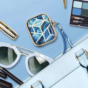 Supcase Cosmo natuursteen hoesje voor AirPods 1 en 2 - blauw