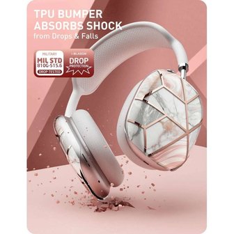 Supcase Cosmo natuursteen hoesje voor AirPods Max - roze