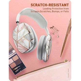 Supcase Cosmo natuursteen hoesje voor AirPods Max - roze