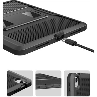 Just in Case Heavy Duty hoes voor iPad Air 4 10.9 2020 & iPad Air 5 2022 - zwart