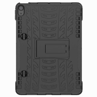 Just in Case Rugged Hybrid PU en TPU hoes voor iPad Air 4 10.9 2020 & iPad Air 5 2022 - zwart