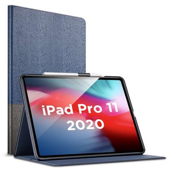 ESR Simplicity Holder kunstleer hoes voor iPad Pro 11 (2018 2020 2021 2022) - grijs en blauw