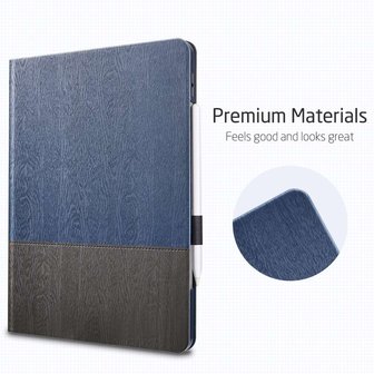 ESR Simplicity Holder kunstleer hoes voor iPad Pro 11 (2018 2020 2021 2022) - grijs en blauw