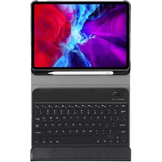 Just in Case Slimline Bluetooth Keyboard kunstleder hoes voor iPad Pro 11 (2018 2020 2021 2022) - zwart