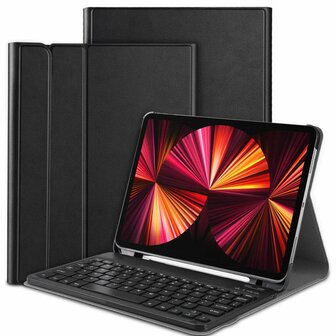 Just in Case Premium Bluetooth Keyboard QWERTY kunstleer hoes iPad Pro 11 (2018 2020 2021) - zwart