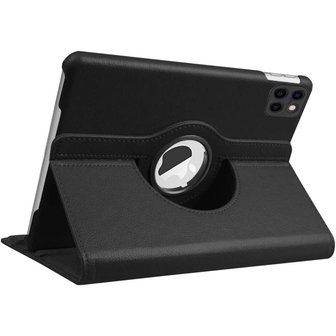 Just in Case Rotating 360 kunstleer hoes voor iPad Pro 11 (2018 2020 2021) - zwart