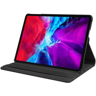 Just in Case Rotating 360 kunstleer hoes voor iPad Pro 11 (2018 2020 2021) - zwart