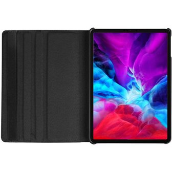 Just in Case Rotating 360 kunstleer hoes voor iPad Pro 11 (2018 2020 2021) - zwart