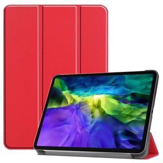 Just in Case Smart Tri-Fold kunstleer hoes voor iPad Pro 12.9 (2018 2020) - rood