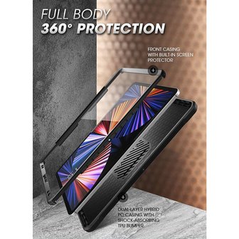 Supcase Unicorn Beetle hoes voor iPad Pro 12.9 (2021 2022) - zwart