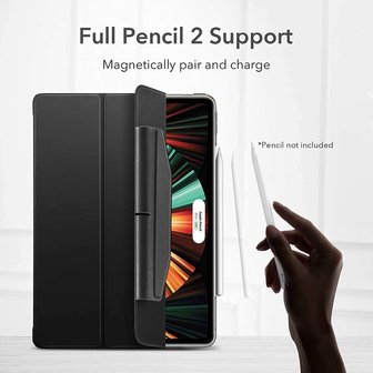 ESR Ascend Trifold vegan leer hoes voor iPad Pro 12.9 (2021) - zwart
