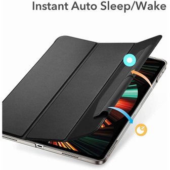 ESR Ascend Trifold vegan leer hoes voor iPad Pro 12.9 (2021) - zwart
