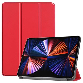 Just in Case Smart Tri-Fold kunstleer hoes voor iPad Pro 12.9 (2021) - rood