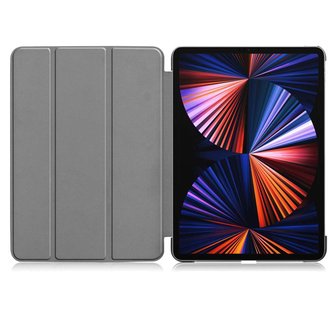 Just in Case Smart Tri-Fold kunstleer hoes voor iPad Pro 12.9 (2021) - rood
