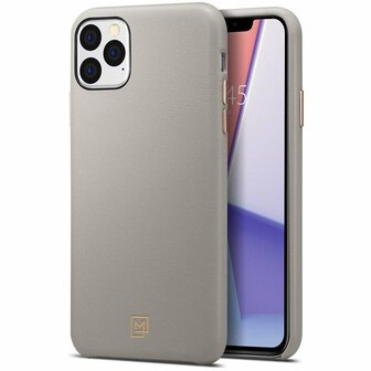 Spigen La Manon Calin kunstleer hoesje voor iPhone 11 Pro - grijs