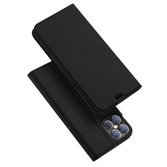 DUX DUCIS Slimline Wallet kunstleer hoesje voor iPhone 12 Pro Max - zwart
