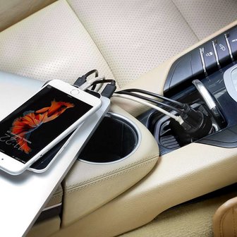 Aukey CC-T11 Car Charger USB-A Quick Charge 3.0 Trio Port - Zwart