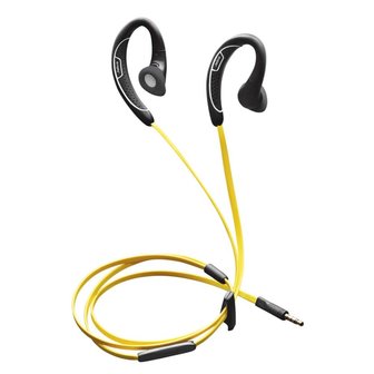 Jabra oortjes sport earphones oorhaken oordopjes aux - Zwart Geel