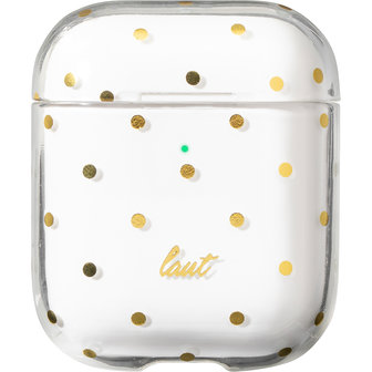 Laut Dotty gouden stippen hoesje voor AirPods 1 en 2 - transparant