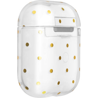Laut Dotty gouden stippen hoesje voor AirPods 1 en 2 - transparant