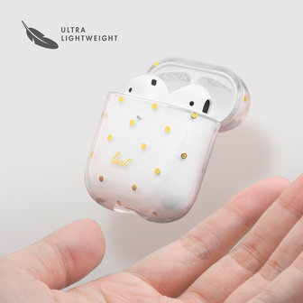 Laut Dotty gouden stippen hoesje voor AirPods 1 en 2 - transparant