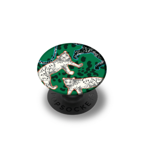 Richmond & Finch PopGrip Houder Handgreep Luipaarddesign - Groen