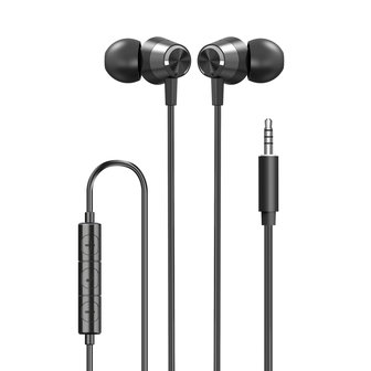 Xqisit In-Ear oortjes headphonejack 3.5 mm oordopjes - Zwart