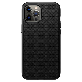 Spigen Liquid Air TPU met Air Cushion hoesje voor iPhone 12 en iPhone 12 Pro - zwart